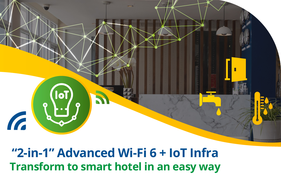 HKT, Wi-Fi 6, 6 IoT Infra, transform to smart hotel in an easy way